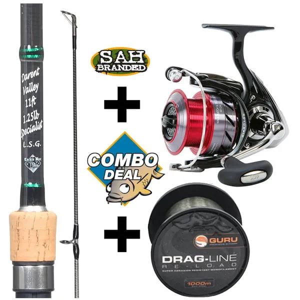 Combo Deal – TB Darent Valley 11ft (1.25lb) Specialist Rod Kit – Low Set Guides – Ninja