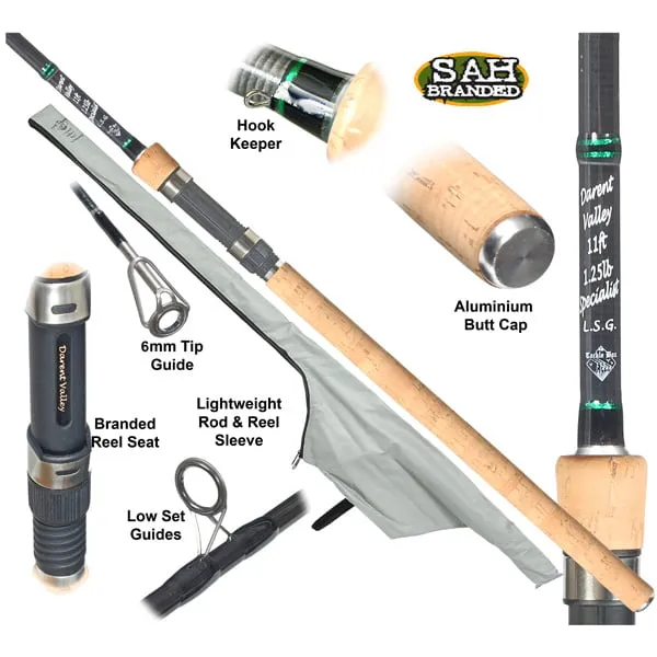 Combo Deal – TB Darent Valley 11ft (1.25lb) Specialist Rod Kit – Low Set Guides – Ninja - Image 3