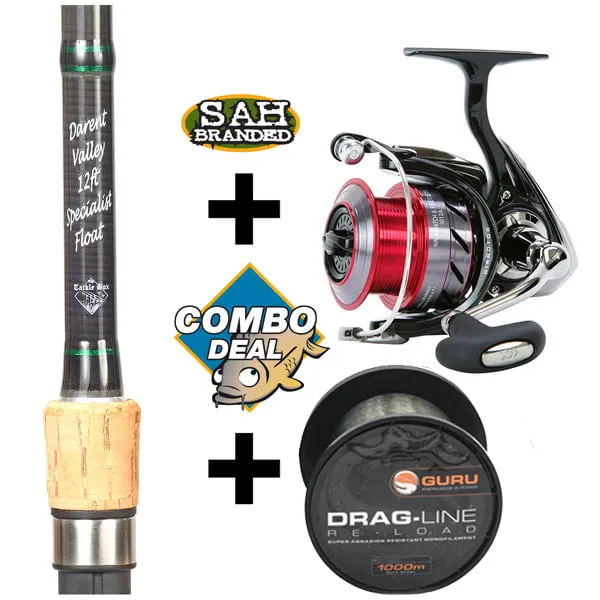 Combo Deal – TB Darent Valley 12ft 2-Piece Specialist Float Rod Kit – Ninja
