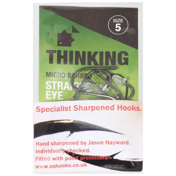 Thinking Anglers Hand Sharpened Straight Eye Hooks – Barbed - Image 2