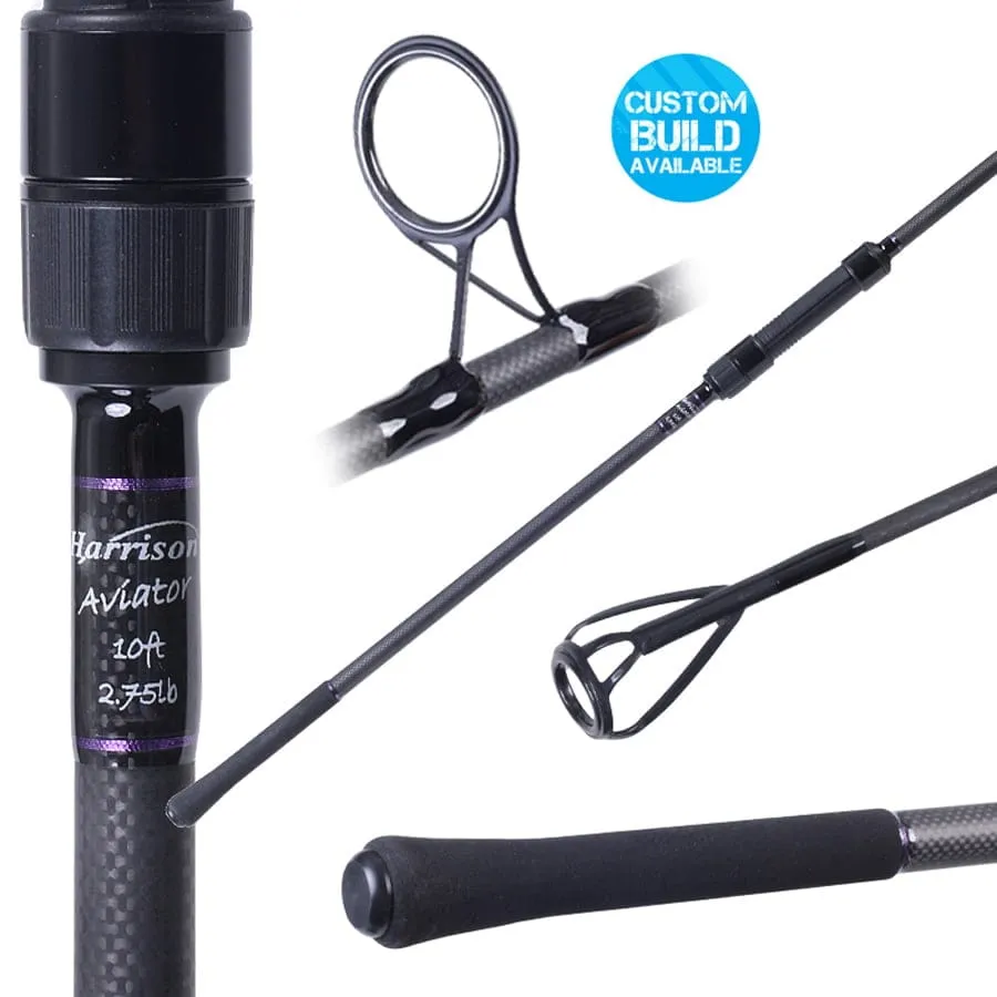 Harrison Aviator (TB Custom Black Spec) Carp Rod 10ft 2.75lb – Abbreviated Handle