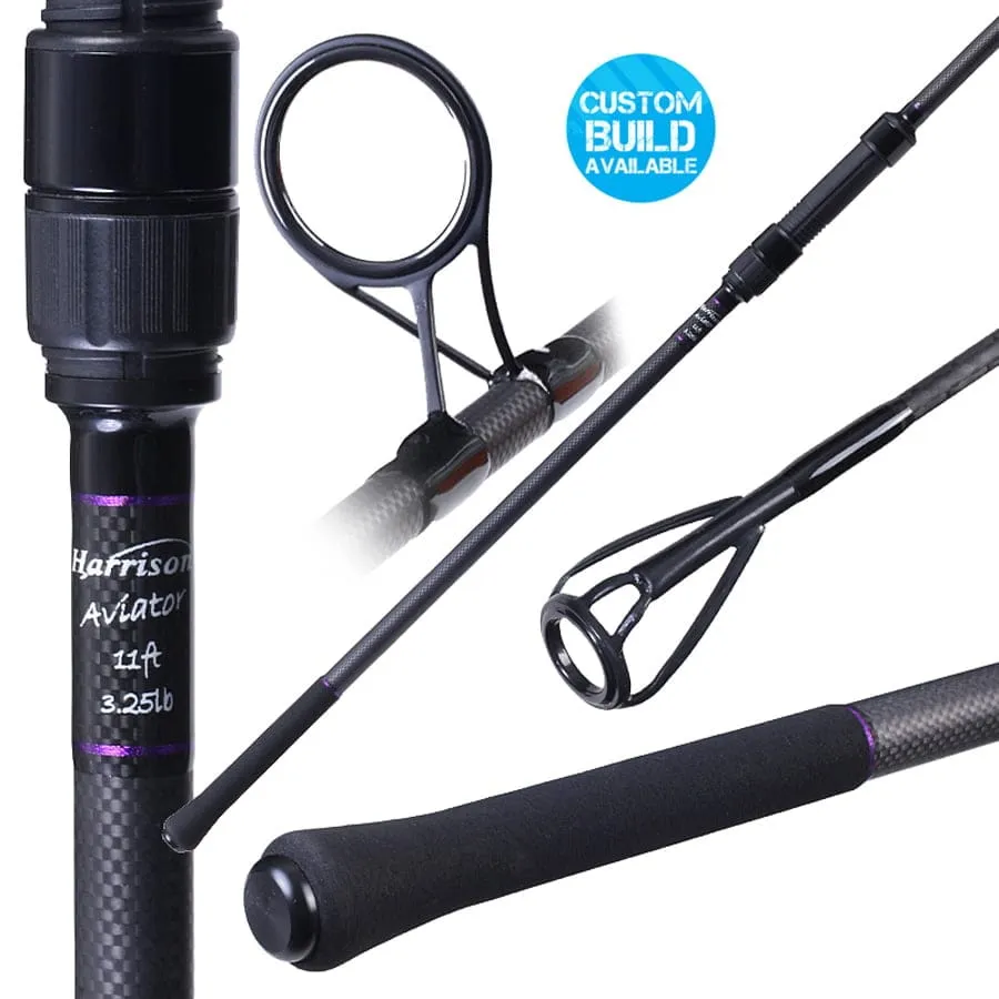 Harrison Aviator (TB Custom Black Spec) Carp Rod 11ft 3.25lb – Abbreviated Handle