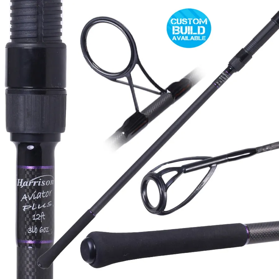 Harrison Aviator Plus (TB Custom Black Spec) Carp Rod 12ft (50mm) 3lb 6oz – Abbreviated Handle