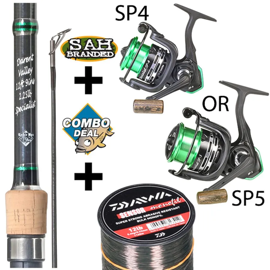 Combo Deal – TB Darent Valley 11ft 9ins 2.25lb Specialist Rod Kit – SP4 or SP5 Reel