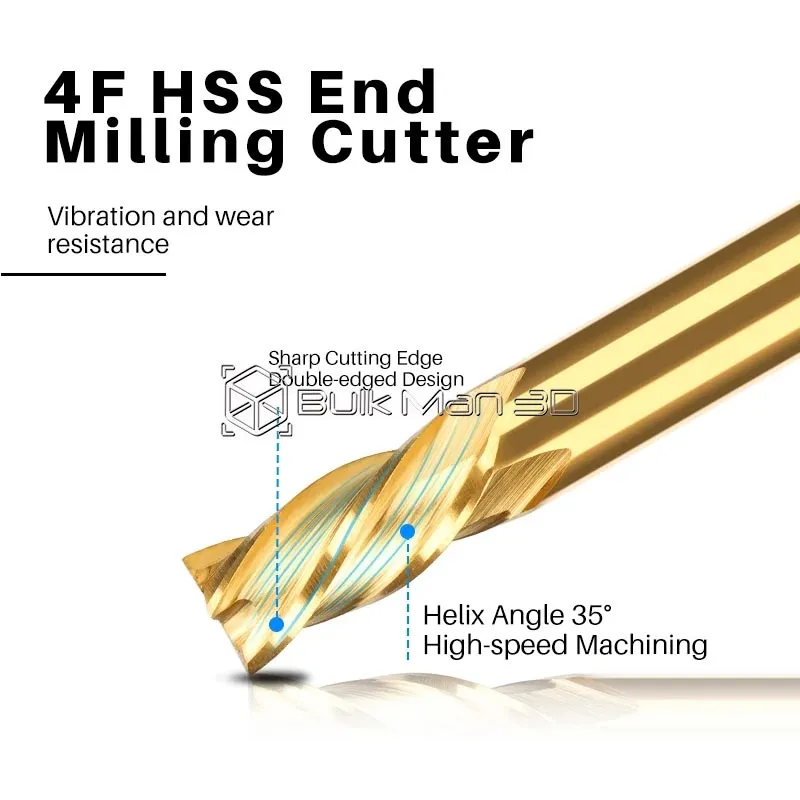10pcs/set Ti Coated HSS 4 Flute milling cutter 1.5-6mm end mill - Image 4