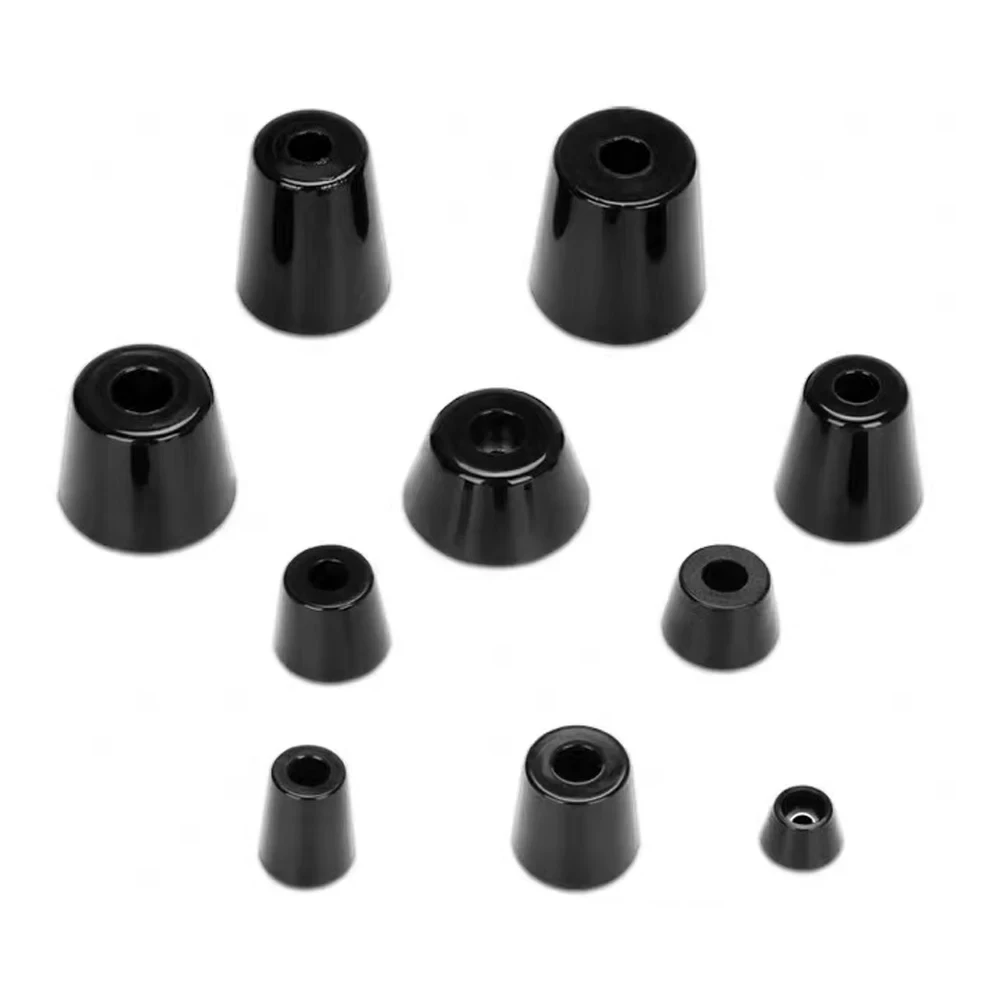 Black Rubber Machine Foot Pad Feet With Steel Washer - Image 3