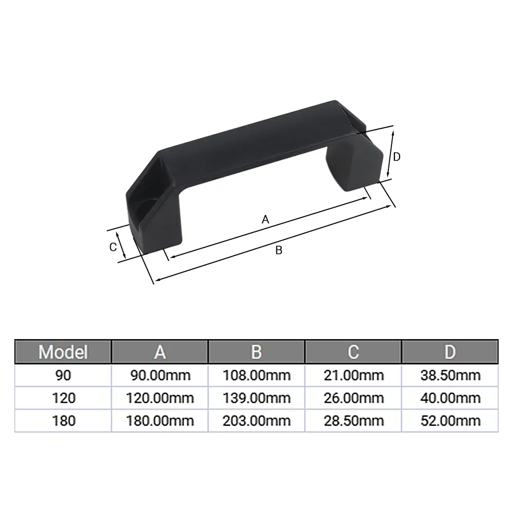 V-Slot Aluminum Extrusion & Nylon Door Handle - Image 2