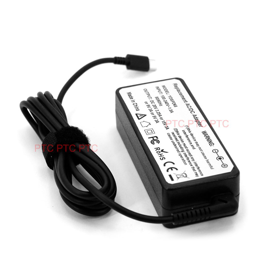 Universal 65W 45W Laptop AC Charger Type-C USB-C Power Adapter for Dell Lenovo Thinkpad Yoga Acer ASUS ZenBook, 20V/3.25A, 15V/3A, 9V/3A, 5V/3A. - Image 7