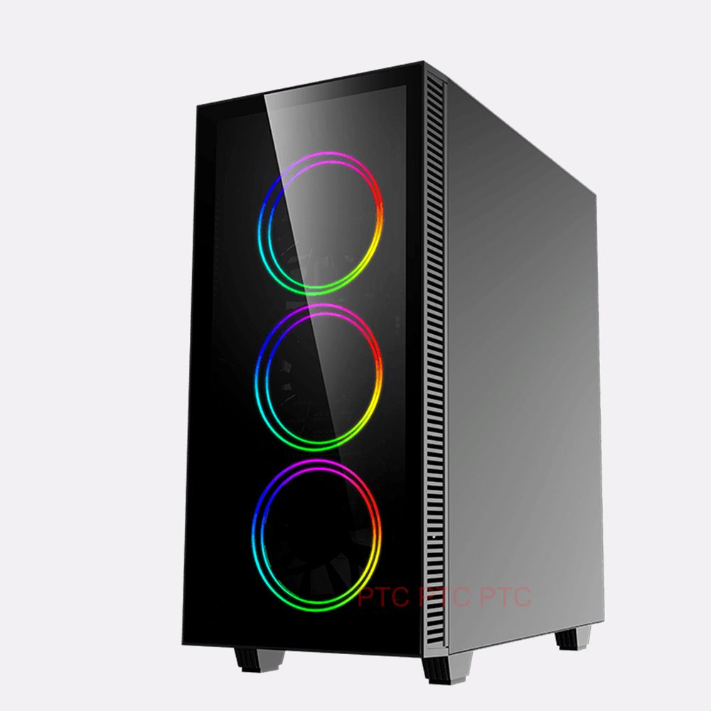 Mid Tower gaming PC case Draco ATX mATX computer Tempered Glass 4x RGB fan 650w PSU - Image 4