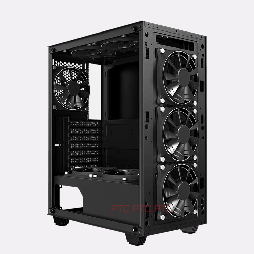 Mid Tower gaming PC case Draco ATX mATX computer Tempered Glass 4x RGB fan 650w PSU - Image 8