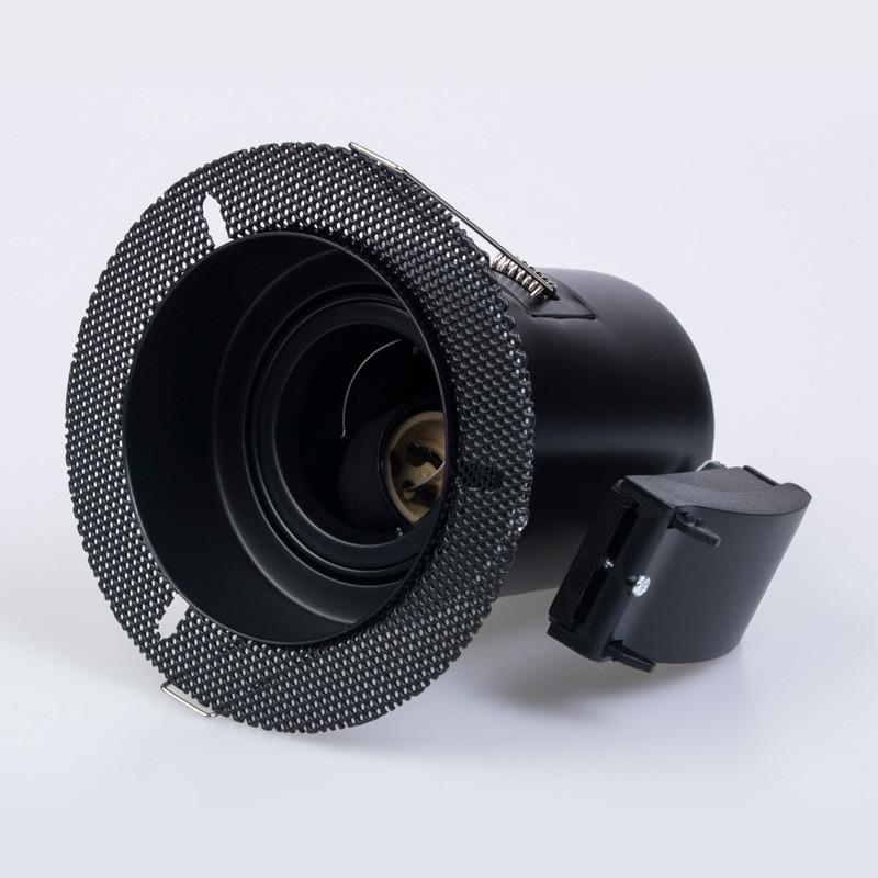 Arc LED Plaster in Fire Rated GU10 LED Downlight (Matt Black)