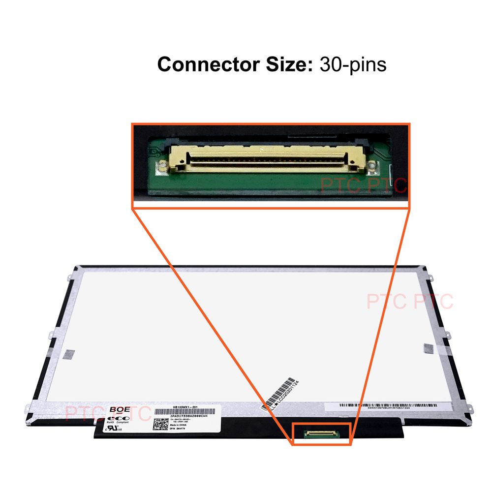 13.3″ 1366×768 Slim LED Screen Display Panel HB133WX1-201 30pin - Image 4