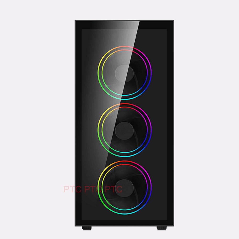 Mid Tower gaming PC case Draco ATX mATX computer Tempered Glass 4x RGB fan 650w PSU - Image 2