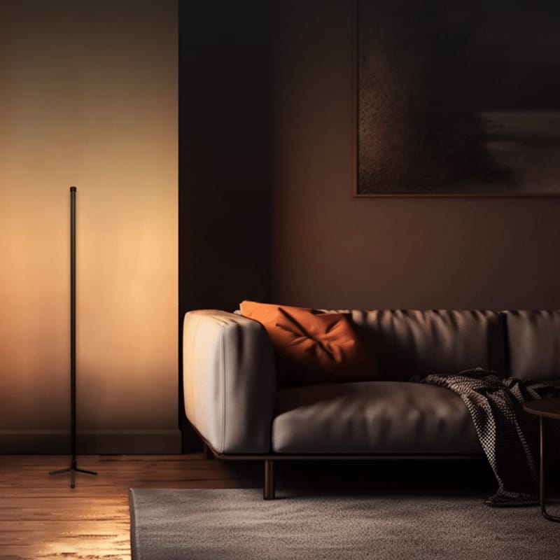 Colour-Flow 12W RGB+CCT Floor Lamp WiFi + 2.4G (Black) - Image 7