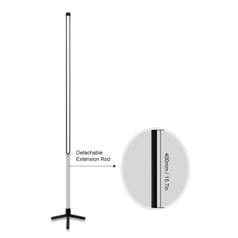 Colour-Flow 12W RGB+CCT Floor Lamp WiFi + 2.4G (Black) - Image 3