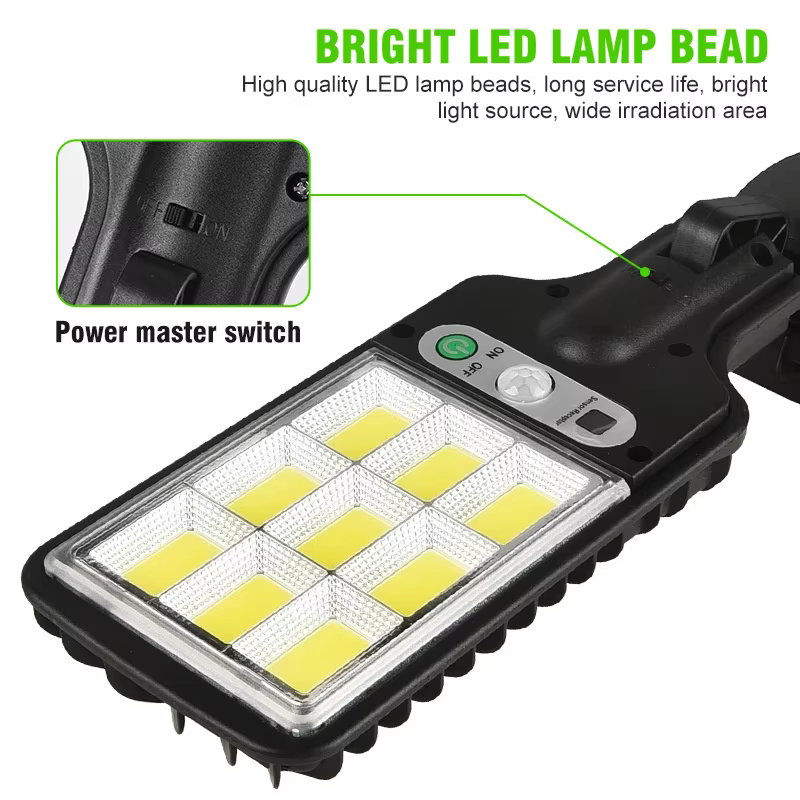 1~8pack Solar Street Lights Outdoor 108COB LED Solar Lamp With 3 Lighting Mode Motion Sensor Security for Garden Patio Path Yard - Image 2