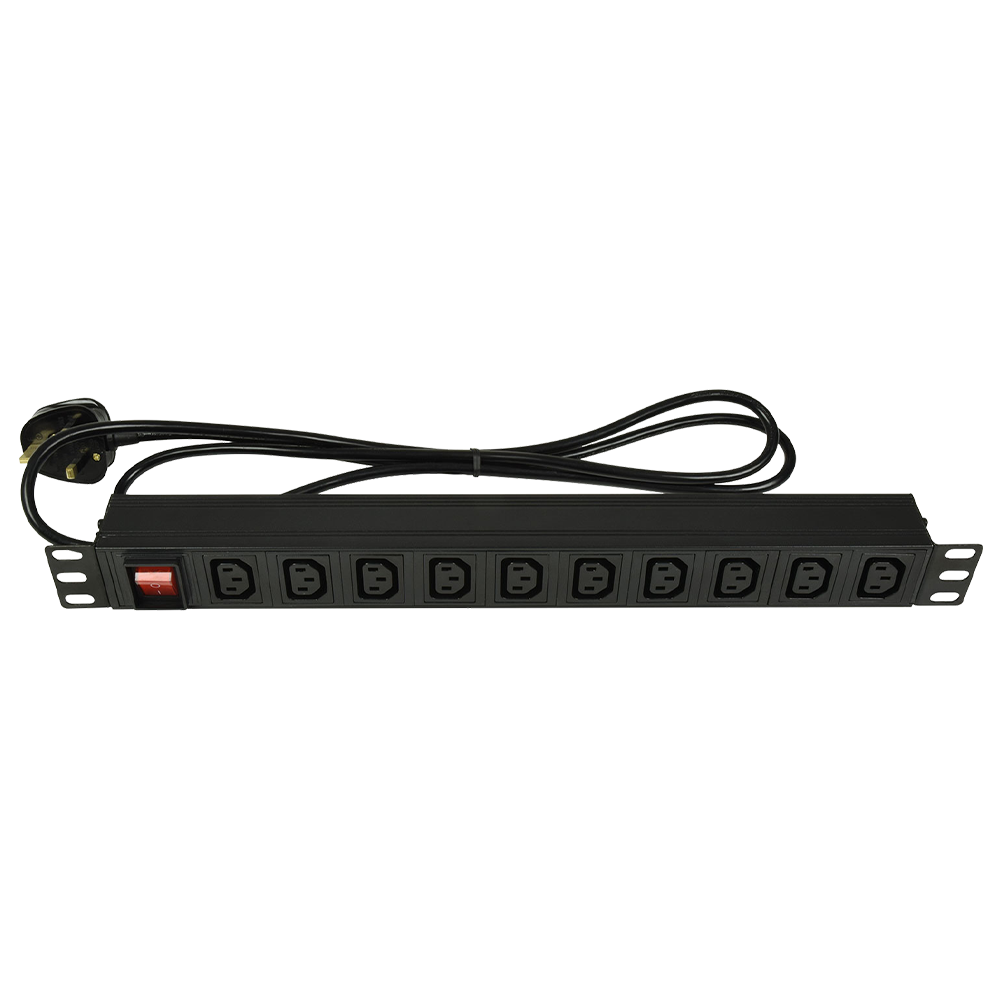 Adastra 1U-PDU-10C13+10IEC-EX Power Distribution Unit with 10 IEC Extension Leads - Image 2