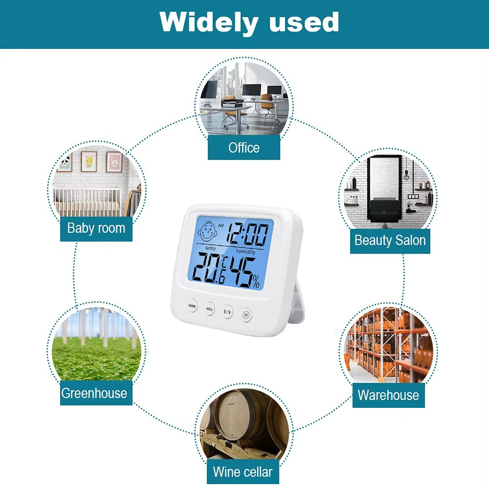 1pc New LCD Digital Temperature Baby Room Humidity Meter Backlight Home Indoor Electronic Hygrometer Thermometer Weather Station - Image 5