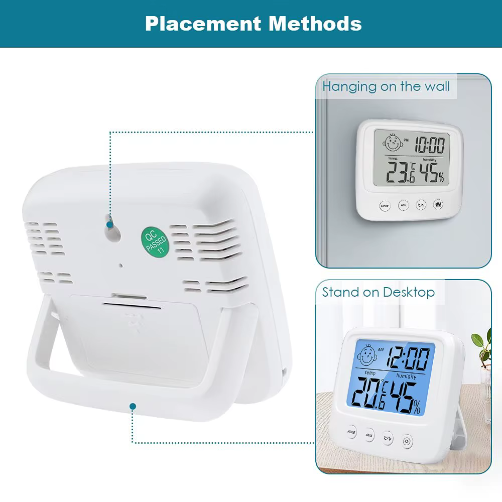 1pc New LCD Digital Temperature Baby Room Humidity Meter Backlight Home Indoor Electronic Hygrometer Thermometer Weather Station - Image 6