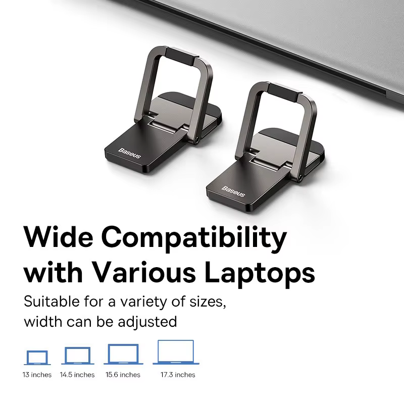 Baseus Laptop Kickstand for Computer Keyboard Holder Mini Portable Laptop Stands For Macbook Xiaomi Notebook Aluminum Support - Image 2