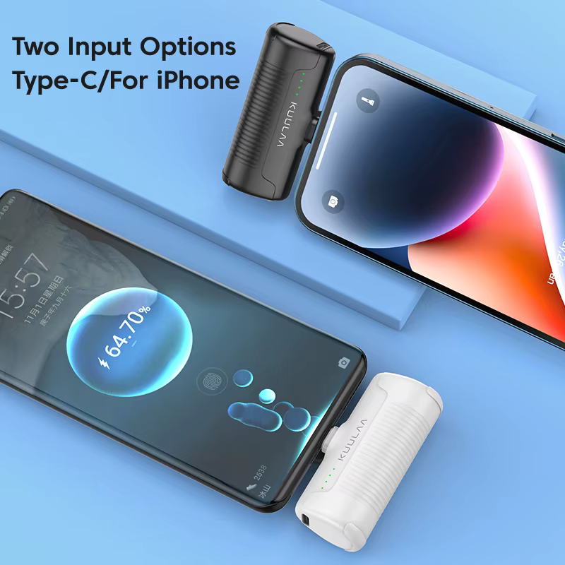 KUULAA Mini Power Bank 4500mAh – Portable Charger for iPhone 15/14/13/12 Pro Max & Samsung/Xiaomi – External Battery PowerBank - Image 3