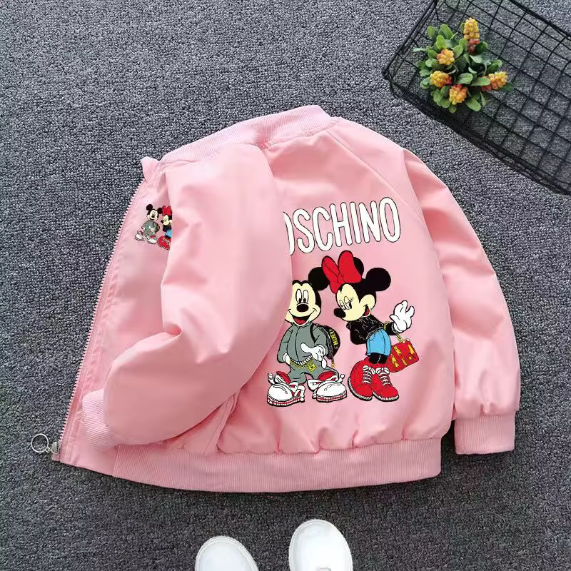 Spring Baby Boys Girls Coats Cartoon Mickey Zipper Hoodies Jacket For Kids Sweatshirt Children Windbreaker Outerwear 1-6 Years - Image 4