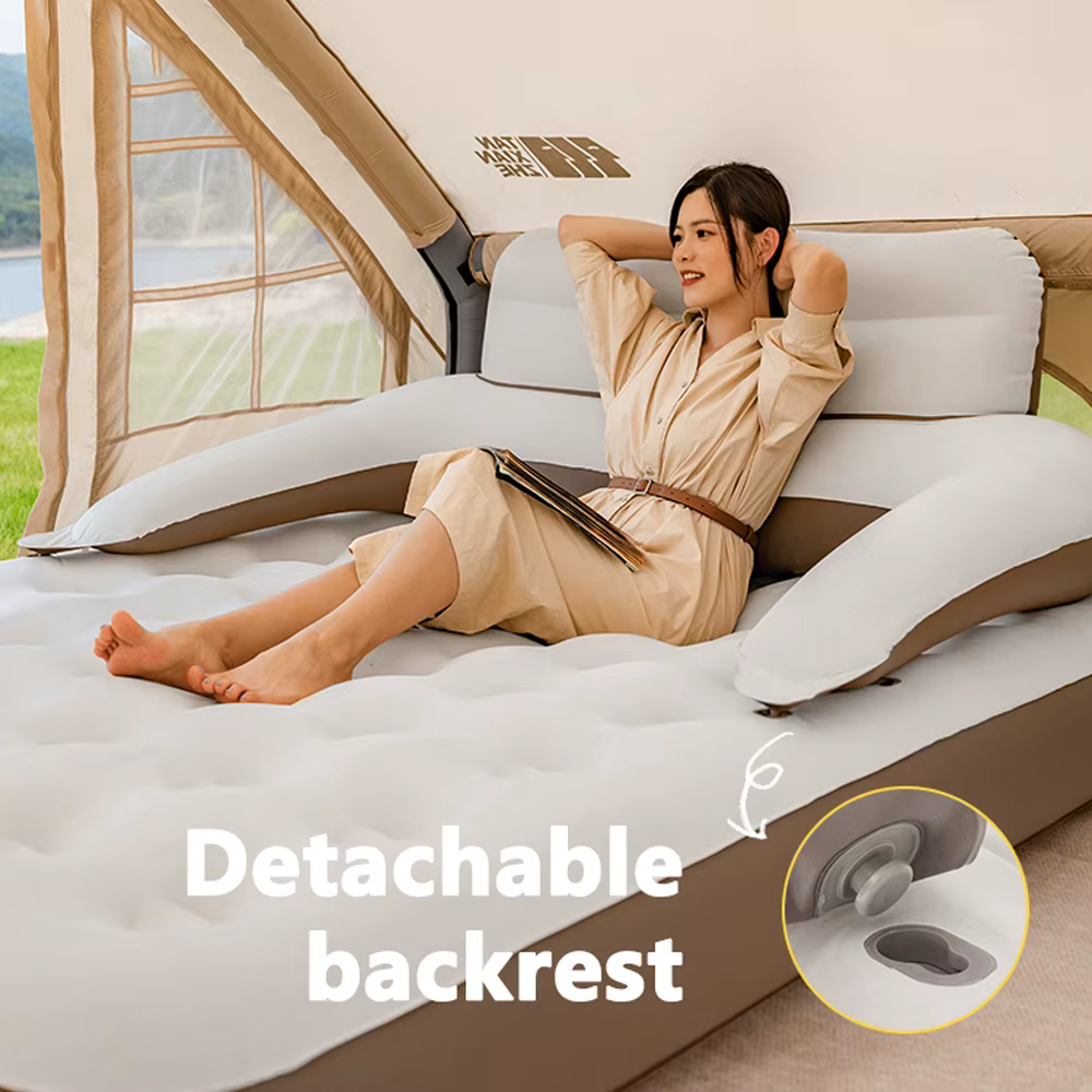 Air Mattress with Backrest & Built-in Pump - Image 2