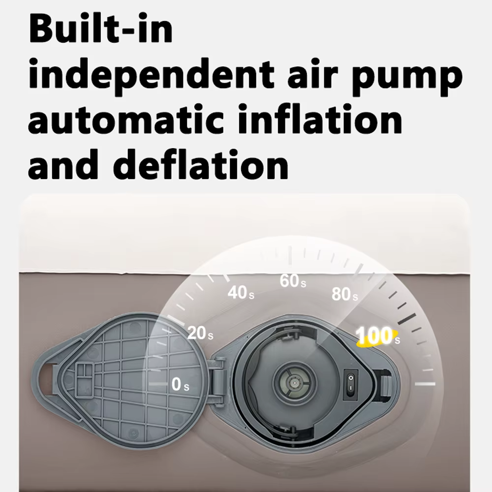 Air Mattress with Backrest & Built-in Pump - Image 3