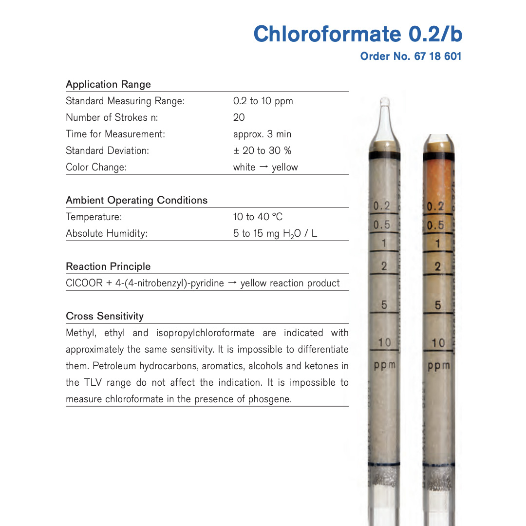 Draeger Tube Chloroformate 0.2/b 6718601 - Image 2