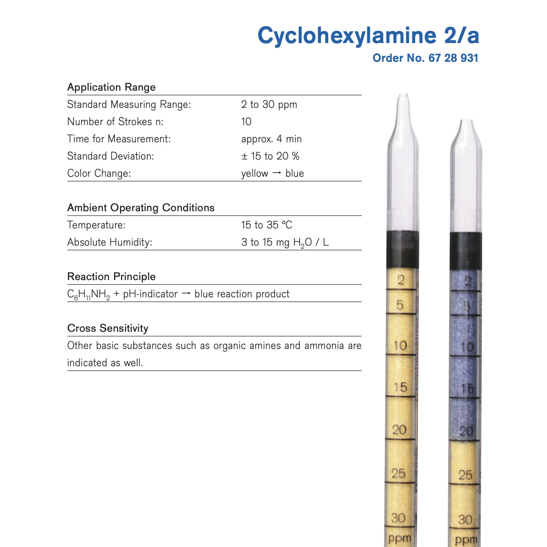 Draeger Tube Cyclohexylamine 2/a 6728931 - Image 2