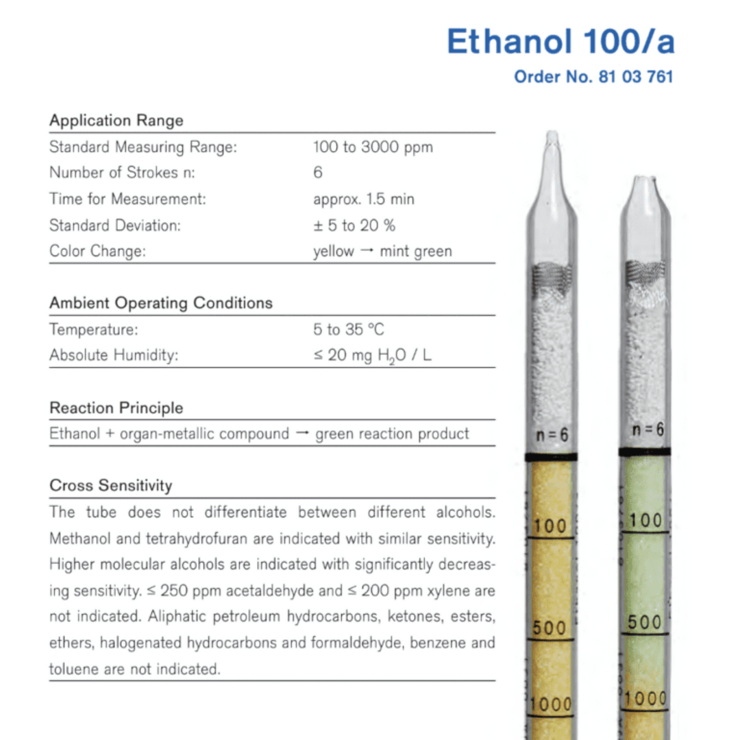 Draeger Tube Ethanol 100/a 8103761 - Image 2