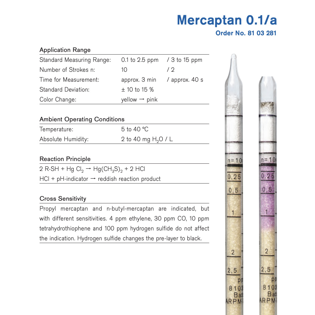 Draeger Tube Mercaptan 0.1/a 8103281 - Image 2