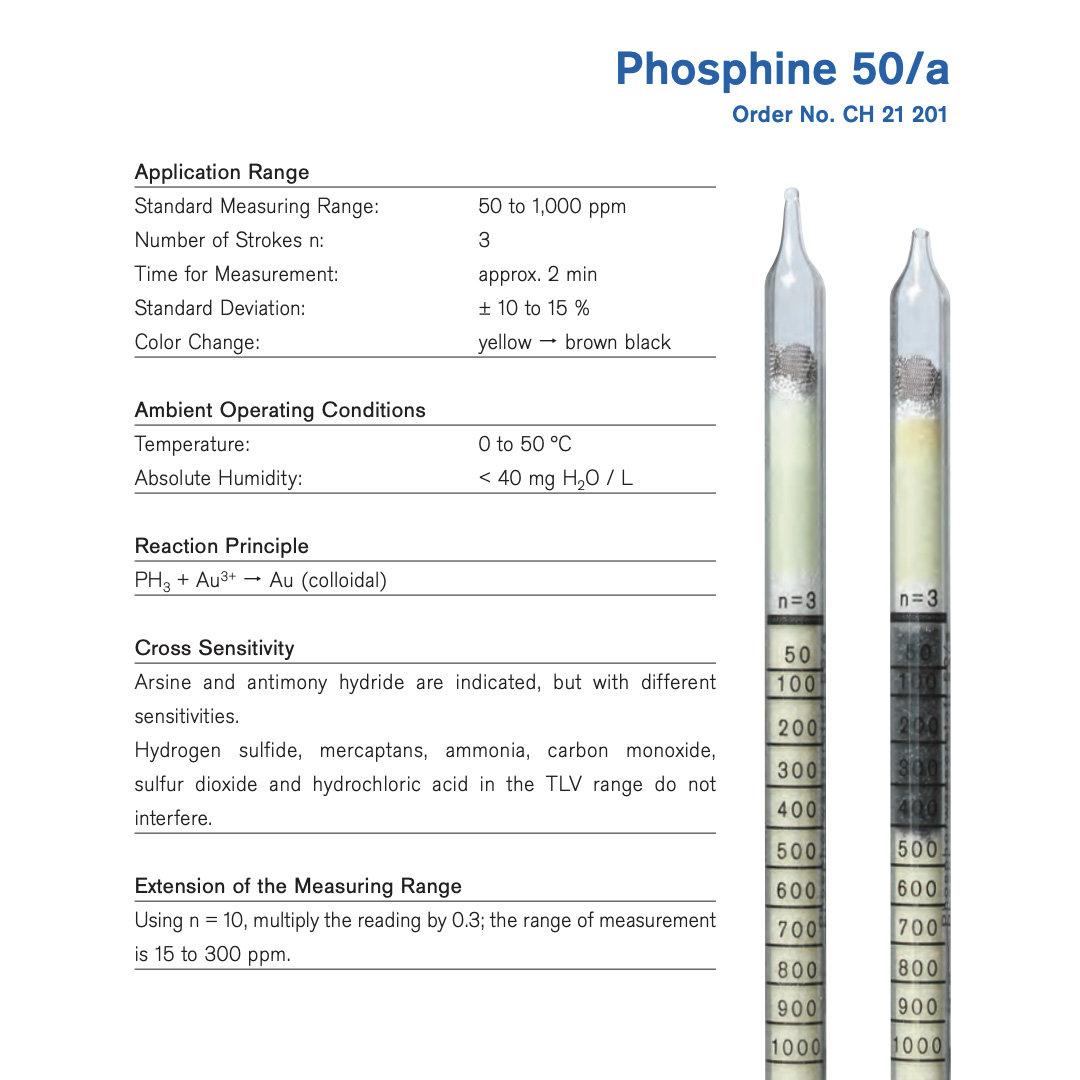 Draeger Tube Phosphine 50/a CH21201 - Image 2