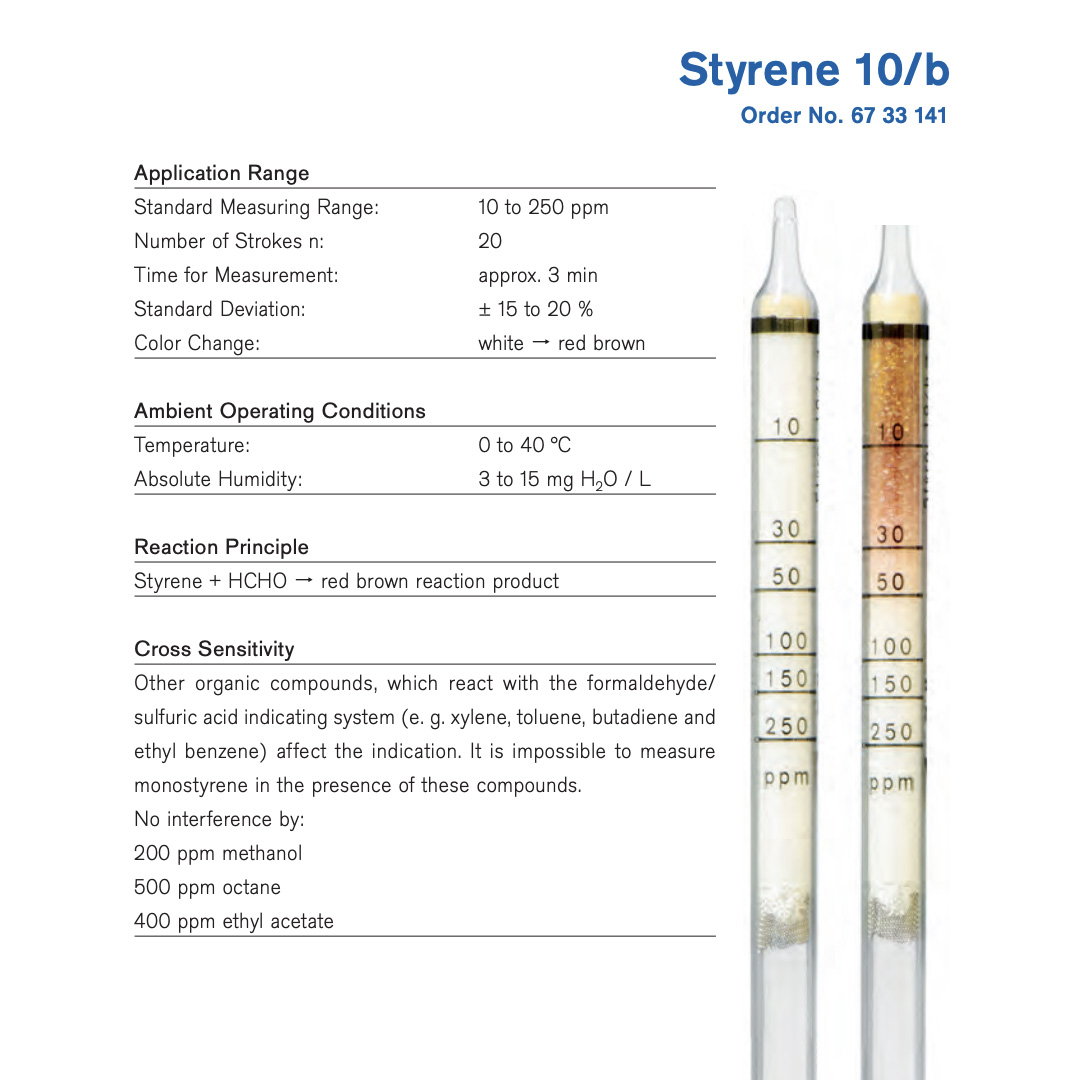 Draeger Tube Styrene 10/b 6733141 - Image 2
