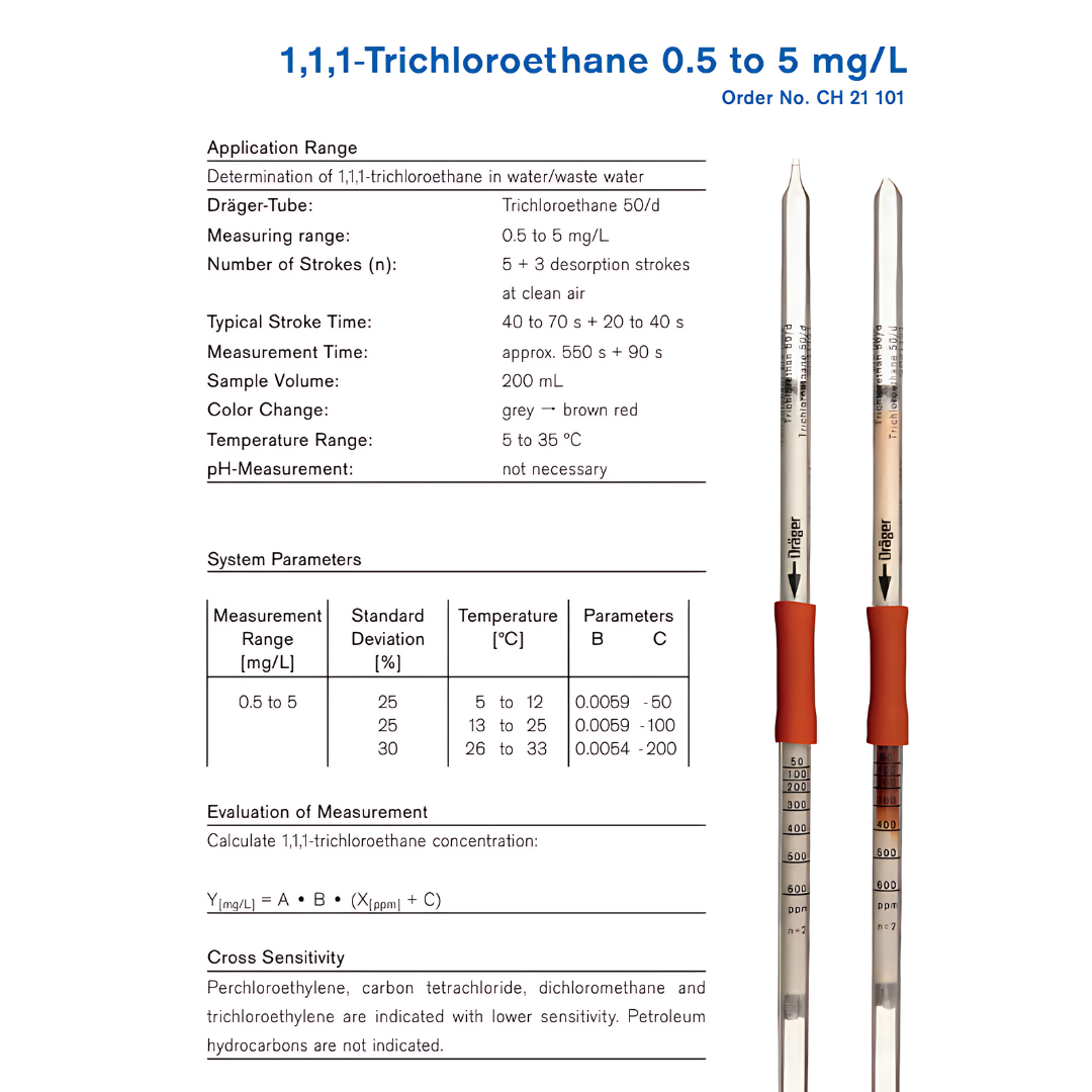 Draeger Tube Trichloroethane 50/d CH21101 - Image 5