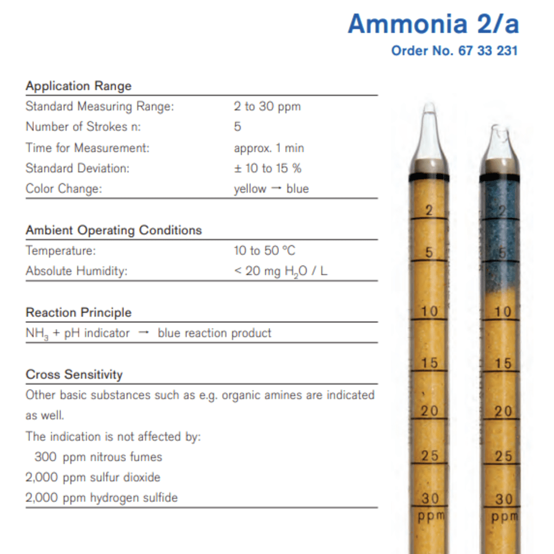Draeger Tube Ammonia 2/a 6733231 - Image 2