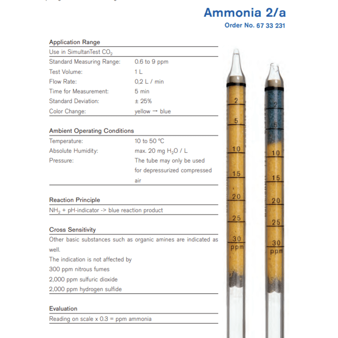 Draeger Tube Ammonia 2/a 6733231 - Image 3