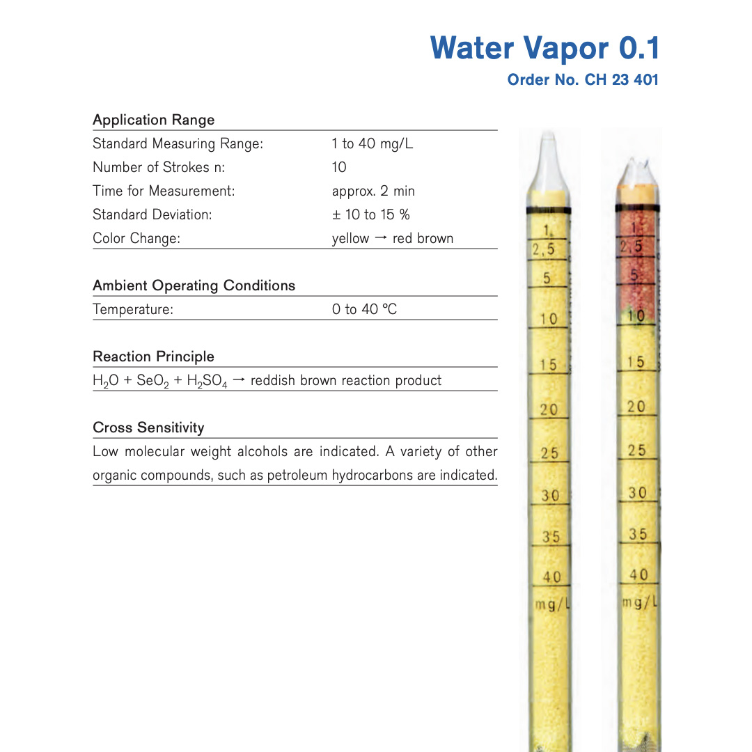 Draeger Tube Water Vapor 0.1 CH23401 - Image 2